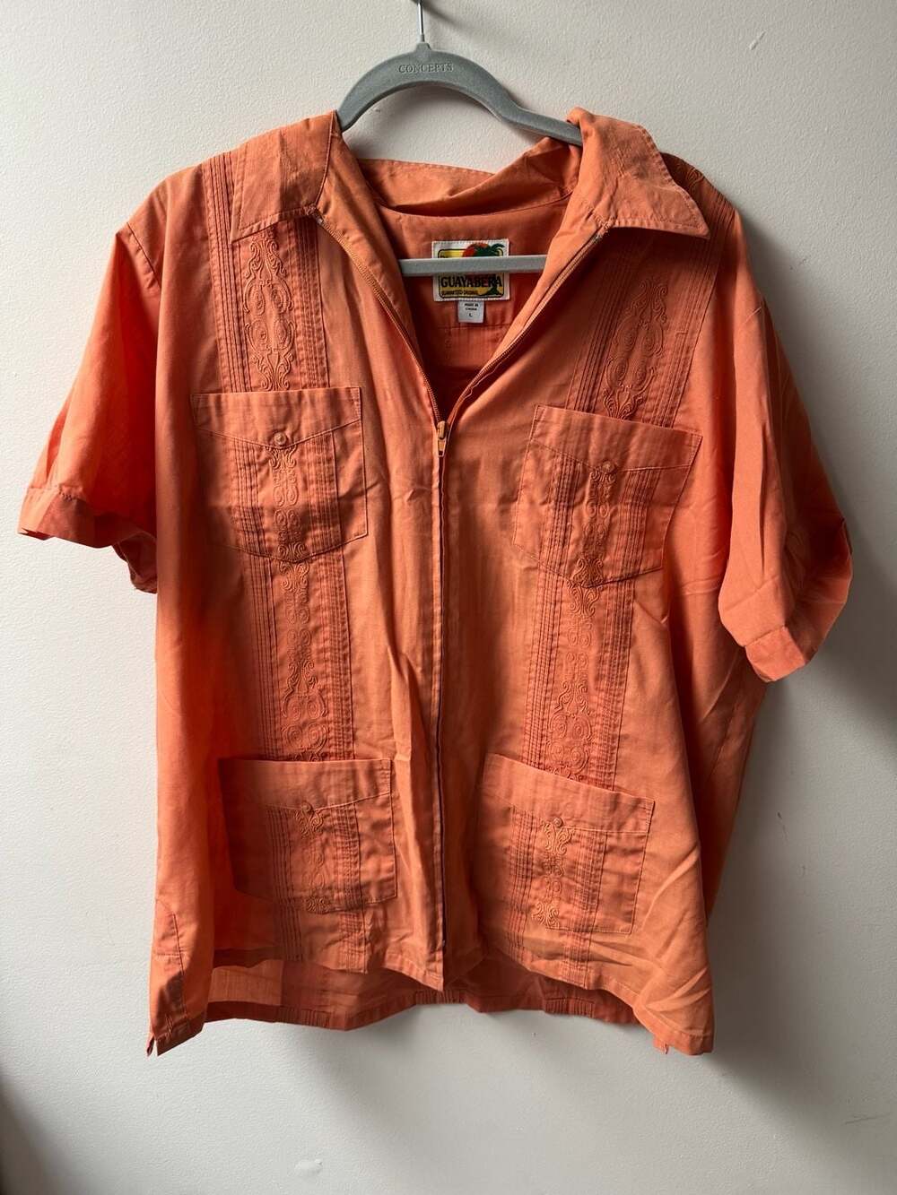 The Genuine Haband Guayabera Men's Size L  Cuban Shirt